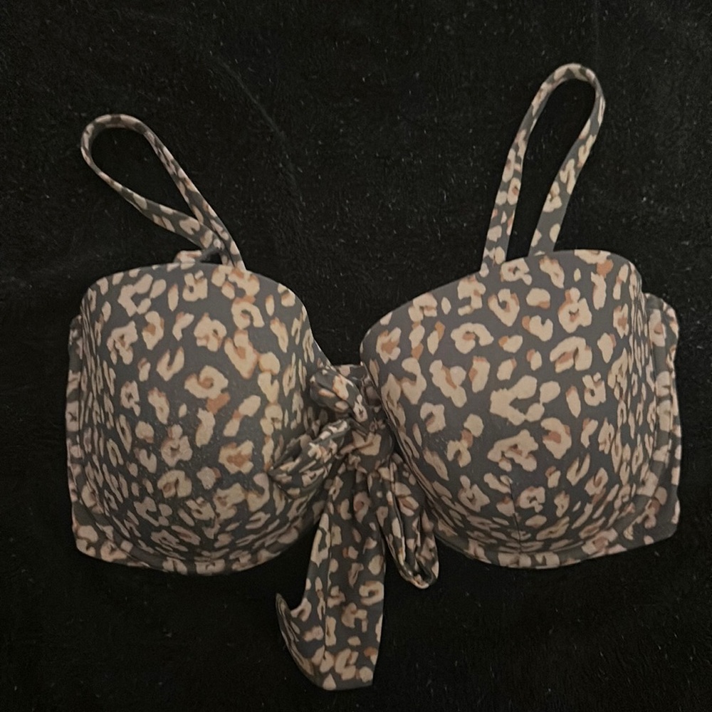 Pink Leopard Bikini Top